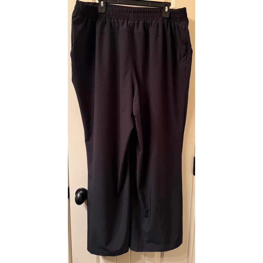 Fabletics Downtown Wide Leg Pants Women XXL 1X Black Yoga Travel Lounge NWT - Picture 6 of 8
